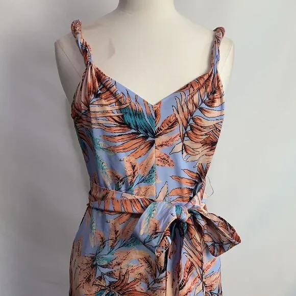 Sam Edelman NWT blue tropical print maxi dress - Picture 3 of 14